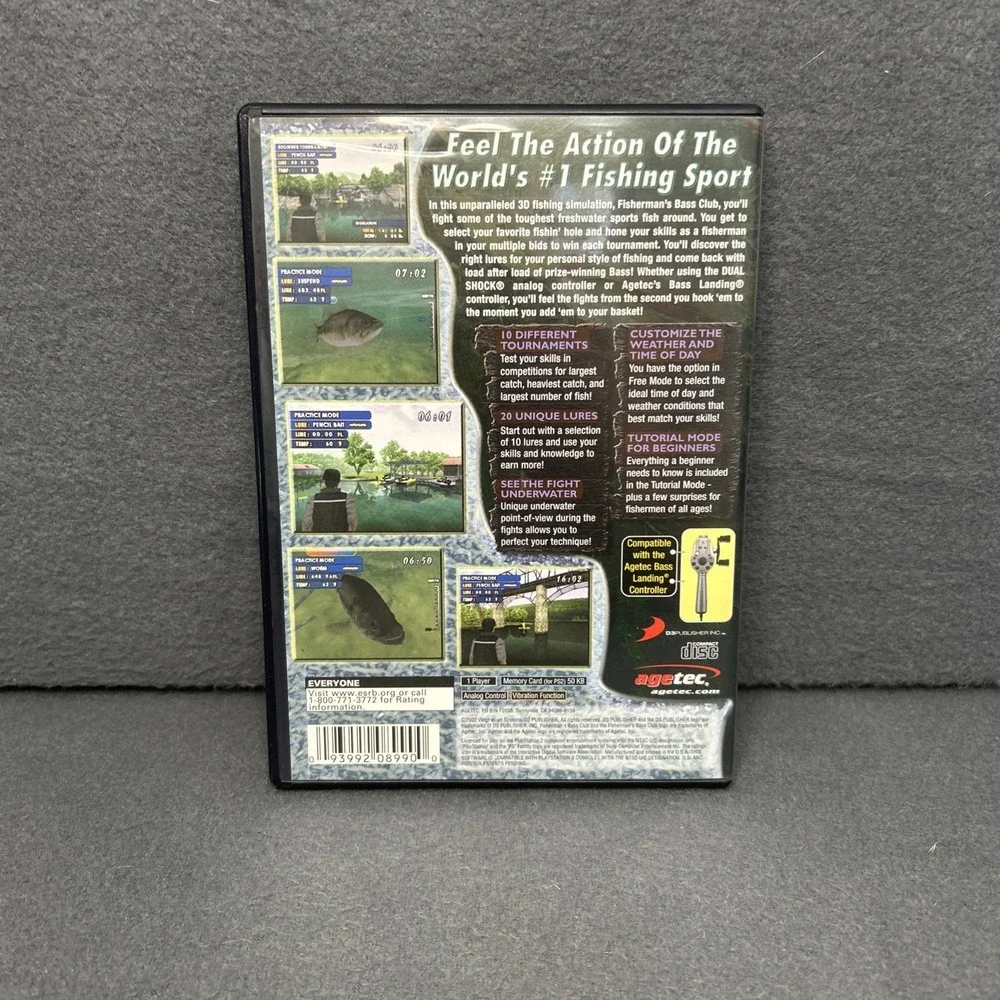 Fisherman's Bass Club PS2 Game Complete Disc Manual Playstation‎ 2 Fishing
